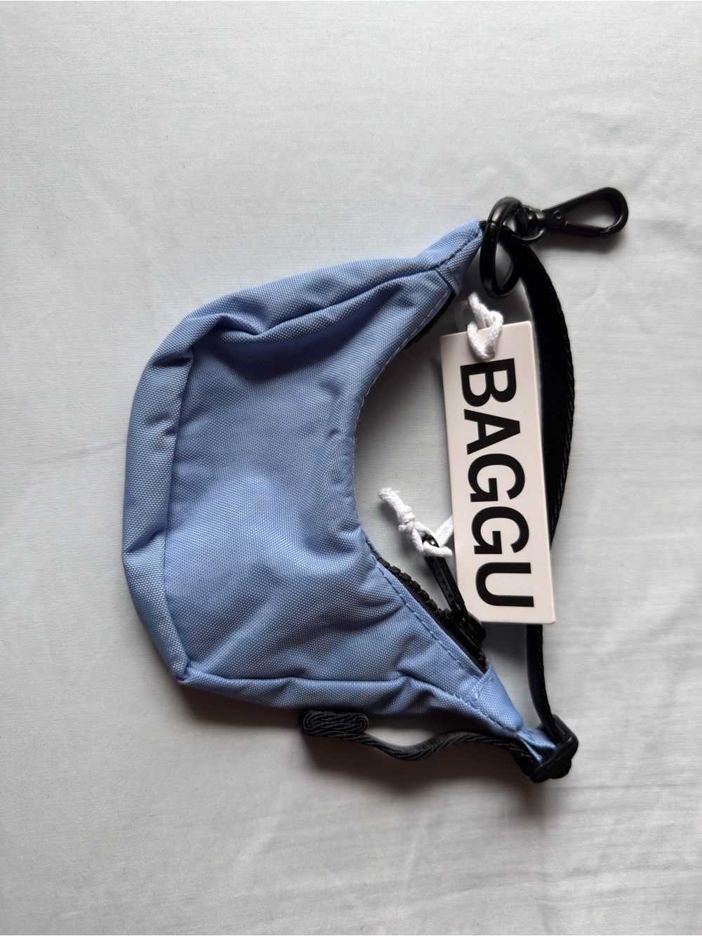 BAGGU Light Blue Mini Crescent Bag Keychain